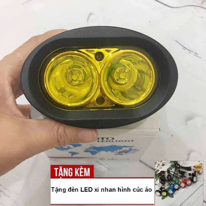 Đèn trợ sáng l2 độ xe máy siêu chất -tặng ngay đèn led xi nhan hình cúc áo cực đẹp