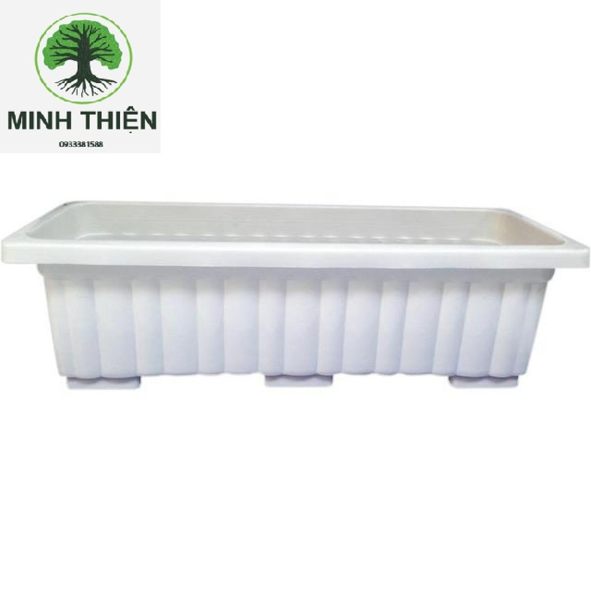 Combo 3 chậu trồng rau hoa kiểng dài 63.5cm rộng 20cm cao 19cm chậu trồng rau