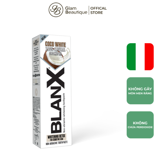 Kem đánh răng BlanX White Shock giúp răng trắng sáng tuýp 75ml Glam Beautique