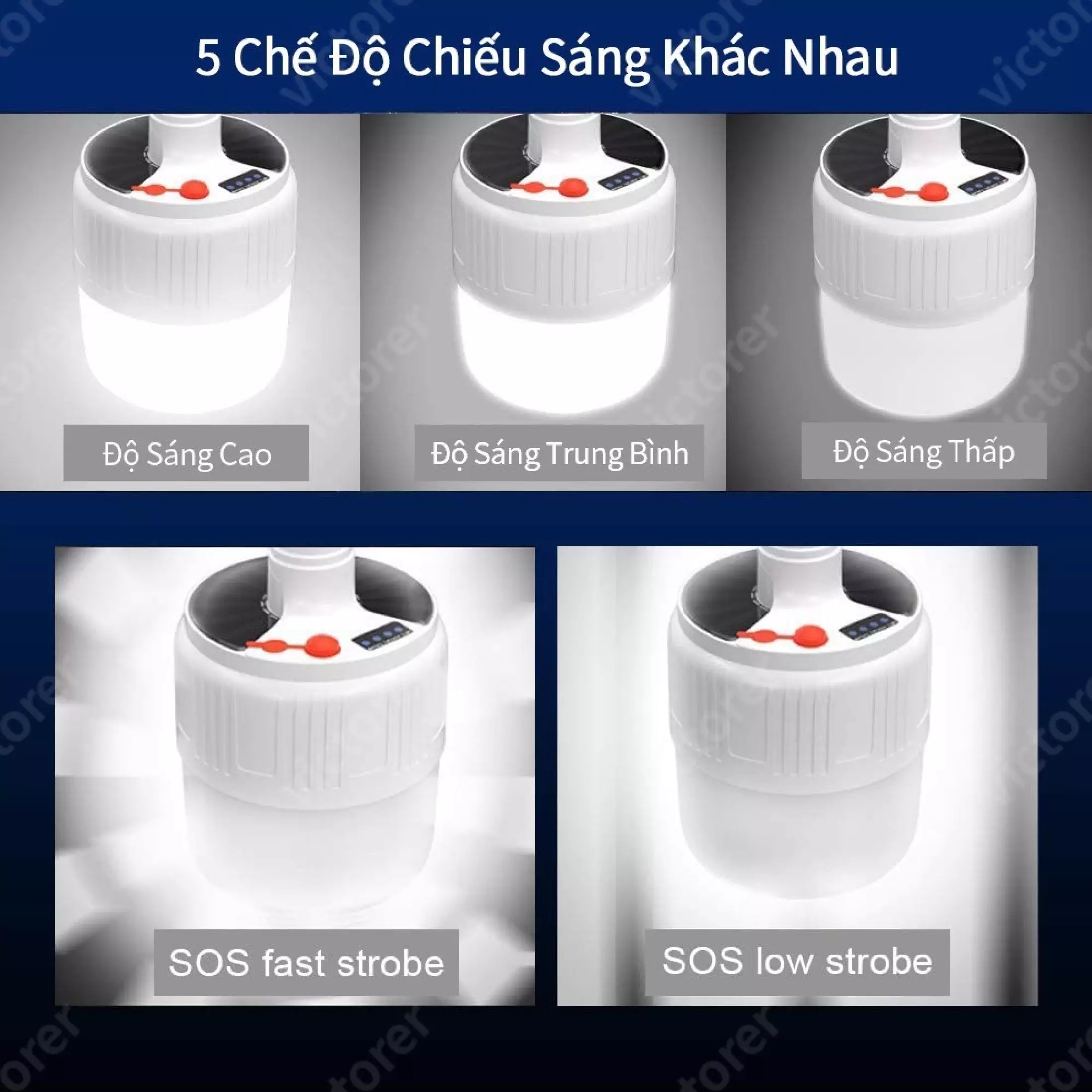 Bóng Đèn Tích Điện 200W Bóng Đèn Năng Lượng Mặt Trời 24 LED 4 Chế Độ Sử Dụng Cho Đi Du Lịch Qua Đêm Hàng Chính Hãng Cao Câp - Bảo Hành Toàn Quốc 1 Đổi 1 Bởi Nhà Bán Hàng Mega big 5.0