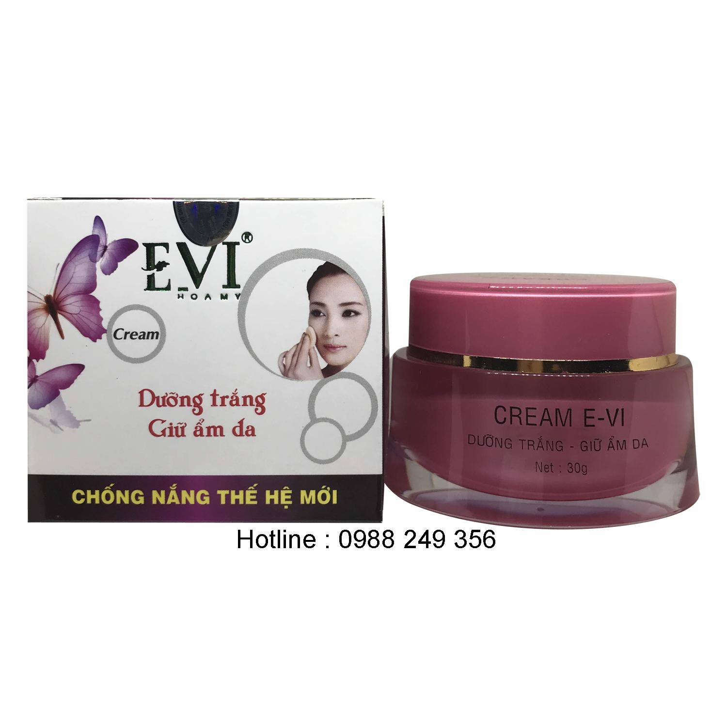 [HCM]KEM DƯỠNG TRẮNG GIỮ ẨM DA EVI 30G