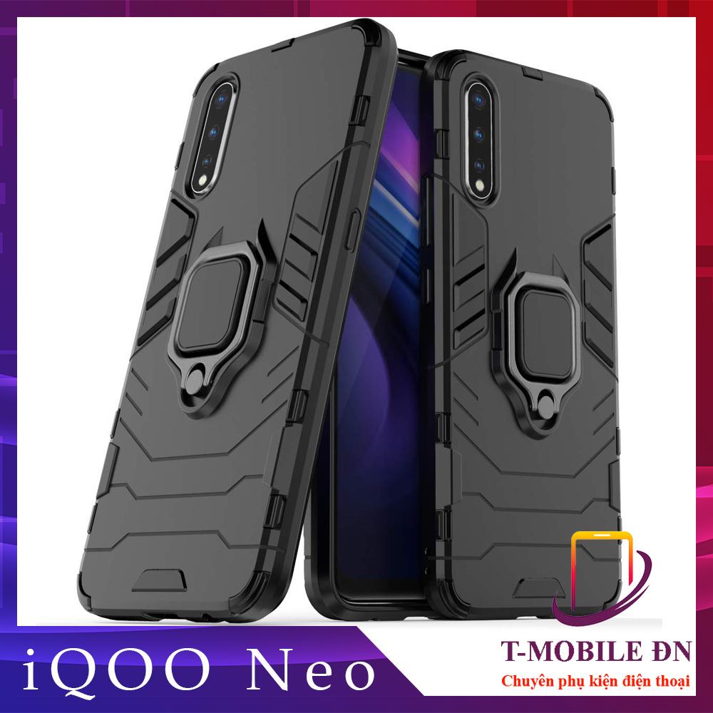 Ốp lưng Vivo iQOO Neo / iQOO Neo 855 chống sốc iron man kèm nhẫn ring chống xem video tiện lợi