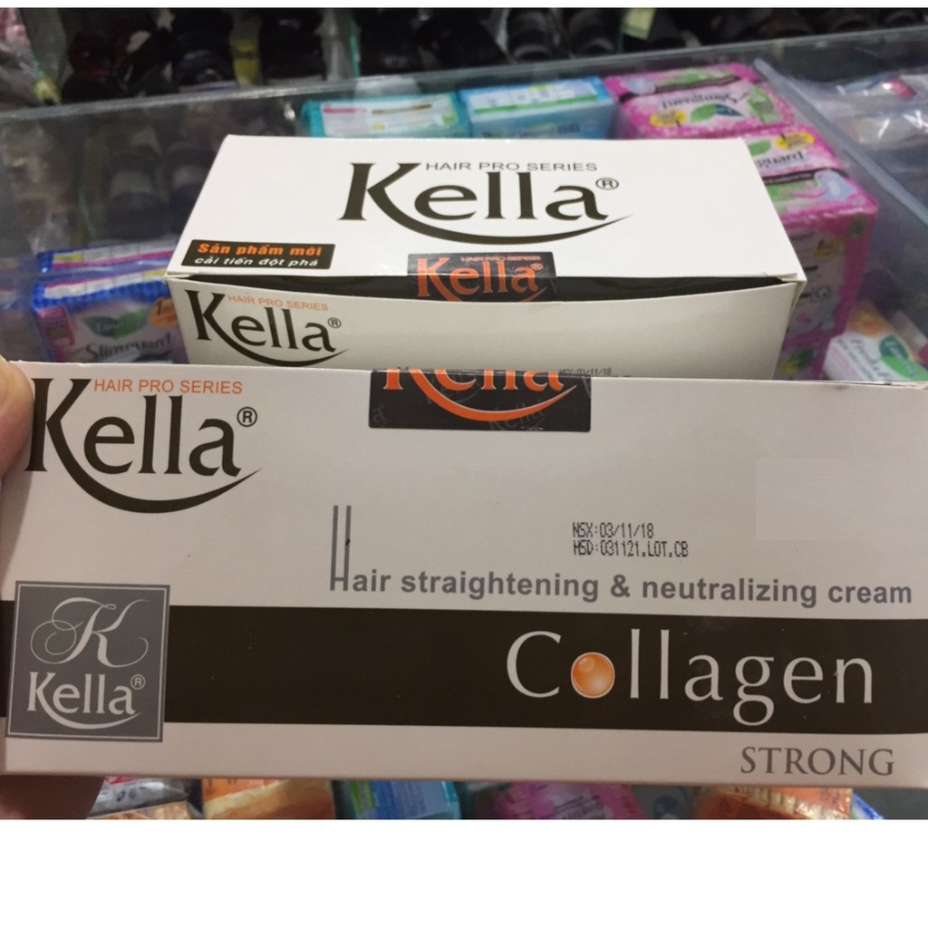 Kem duỗi tóc Collagen Kella 500mlx2
