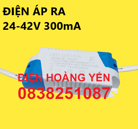 Chấn lưu đèn led 3 màu (led driver 7-12w)