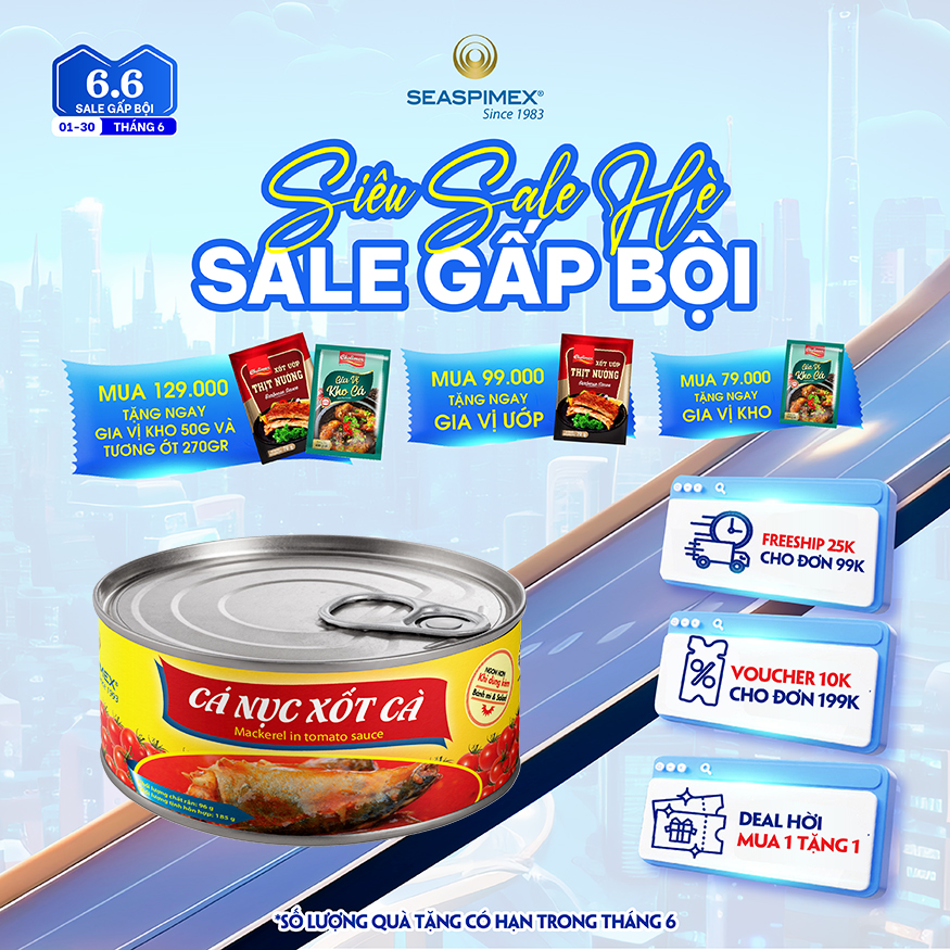 Cá Nục Xốt Cà SEASPIMEX 185gr