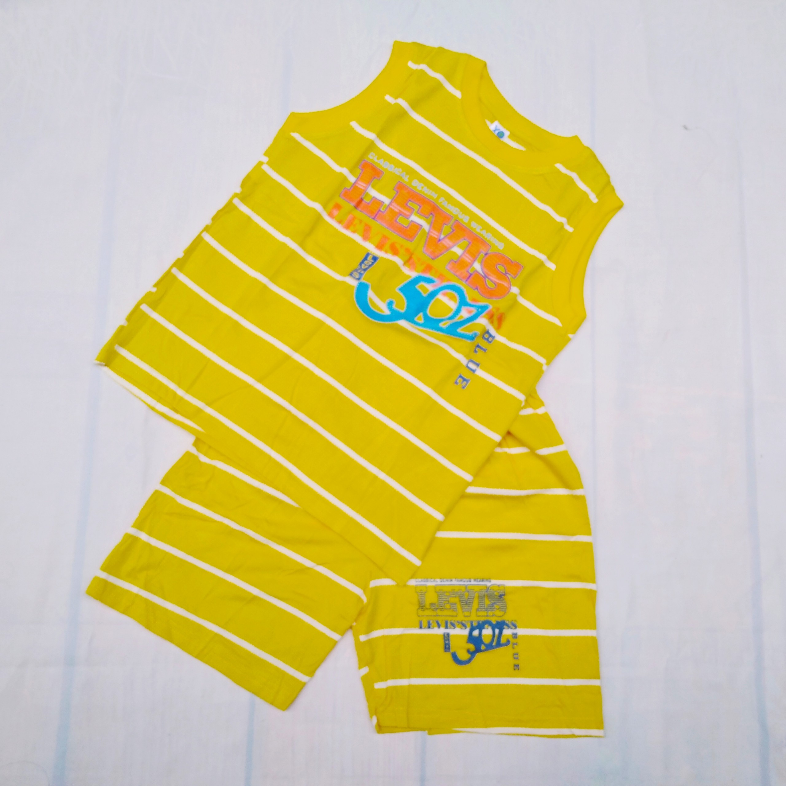 Bộ thun sát nách cho bé trai từ 28-33kg (bộ thun cotton size đại)