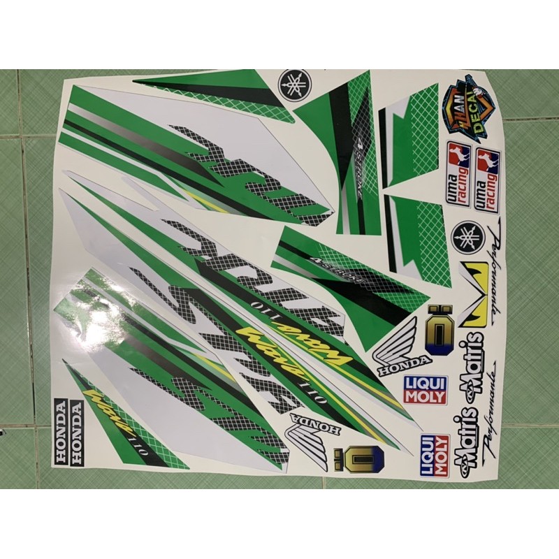 tem wave 110 spark xanh lá