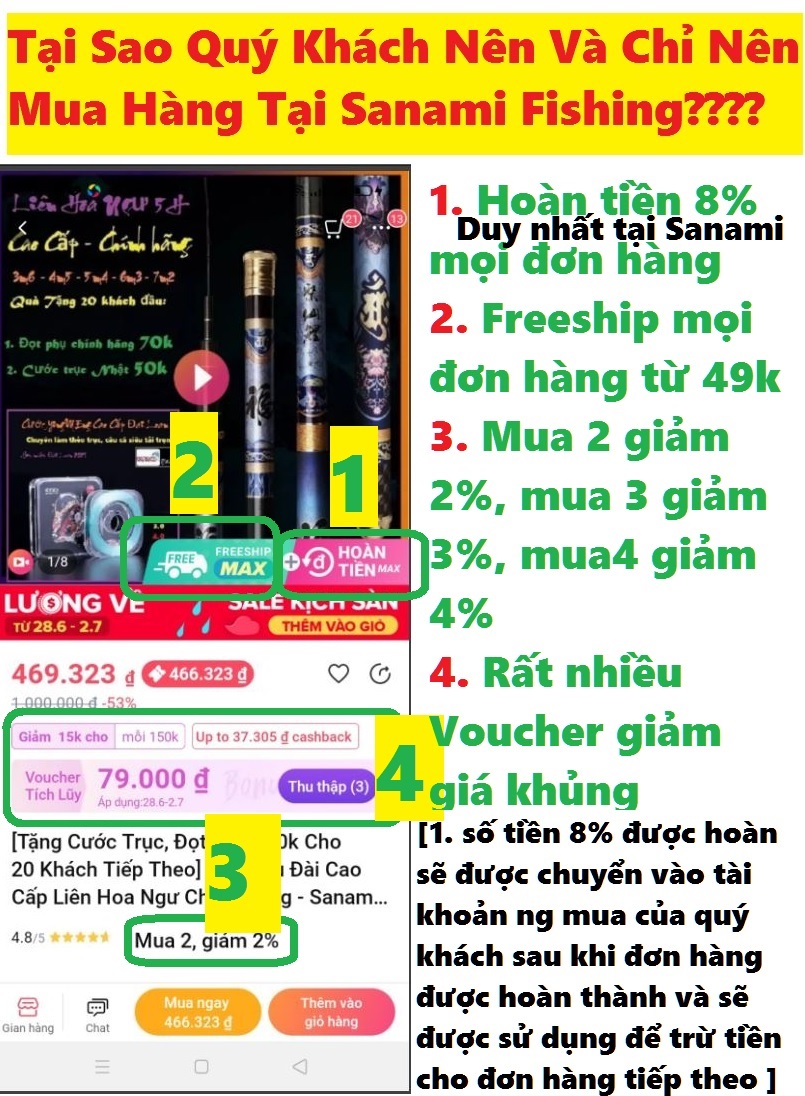 Vợt vớt cá inox vành tròn đủ size - 1m5, 1m9, 2m5,3m, vợt cứng, siêu bền, thu gọn được, giá thành cực tốt - SANAMI FISHING