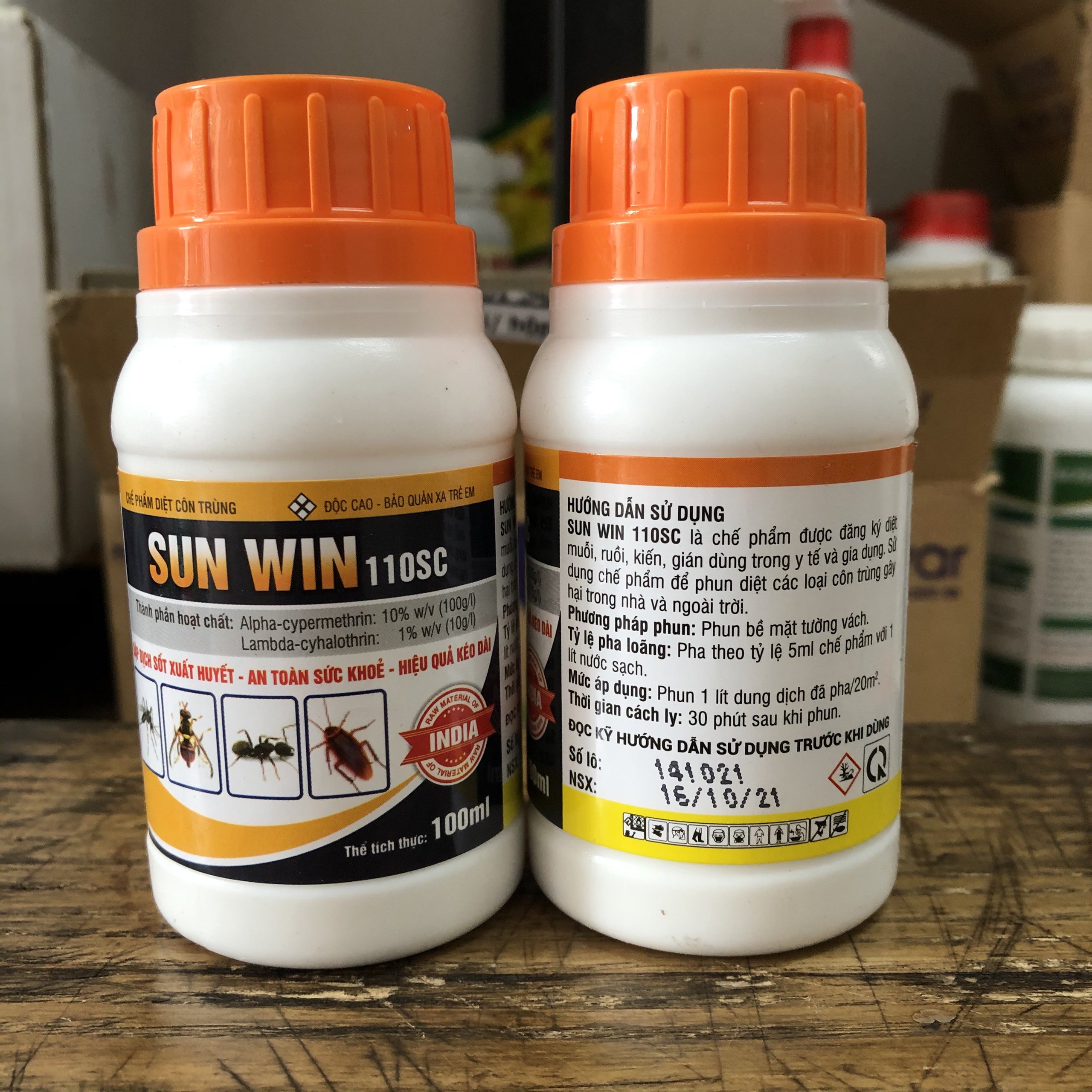 Thuốc diệt muỗi; COMBO 3 CHAI THUỐC DIỆT MUỖI SUNWIN 100ML