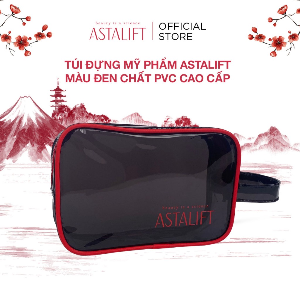 [Quà tặng] Túi Đựng Mỹ Phẩm ASTALIFT Màu Đen Cao Cấp