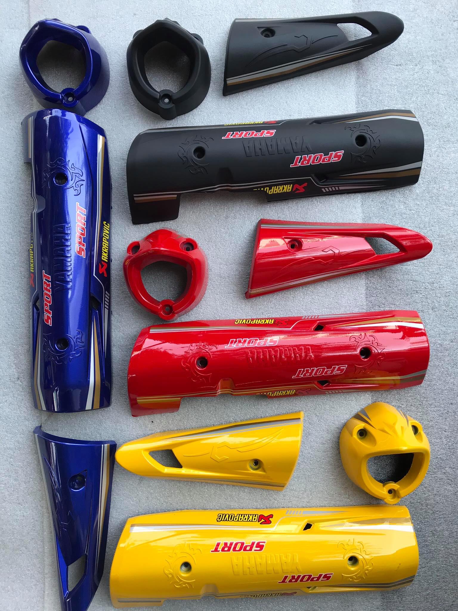 BỘ 3 MÓN CHE PÔ- CHỤP ĐÍT PÔ EXCITER 150 2015-2019 SƠN ĐỦ MÀU