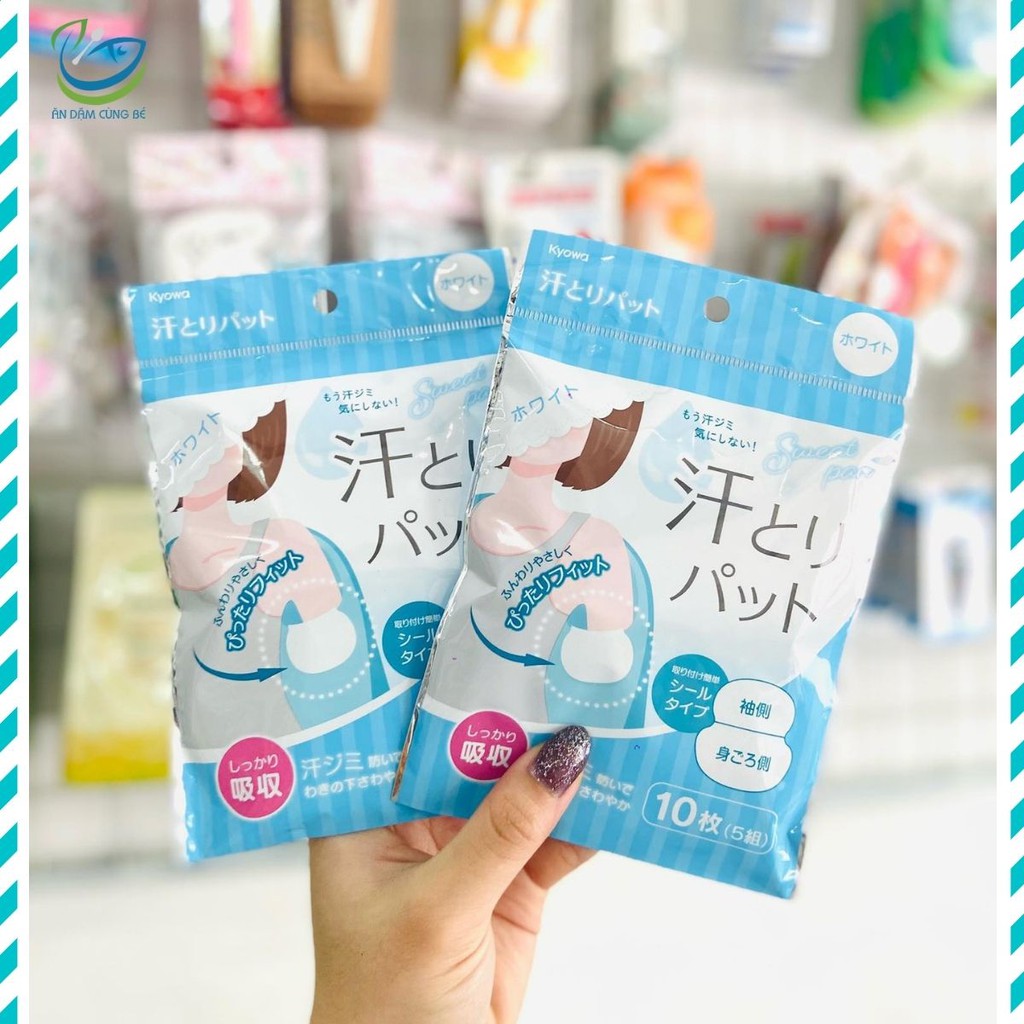 Set 10 miếng dán thấm mồ hôi nách Kyowa
