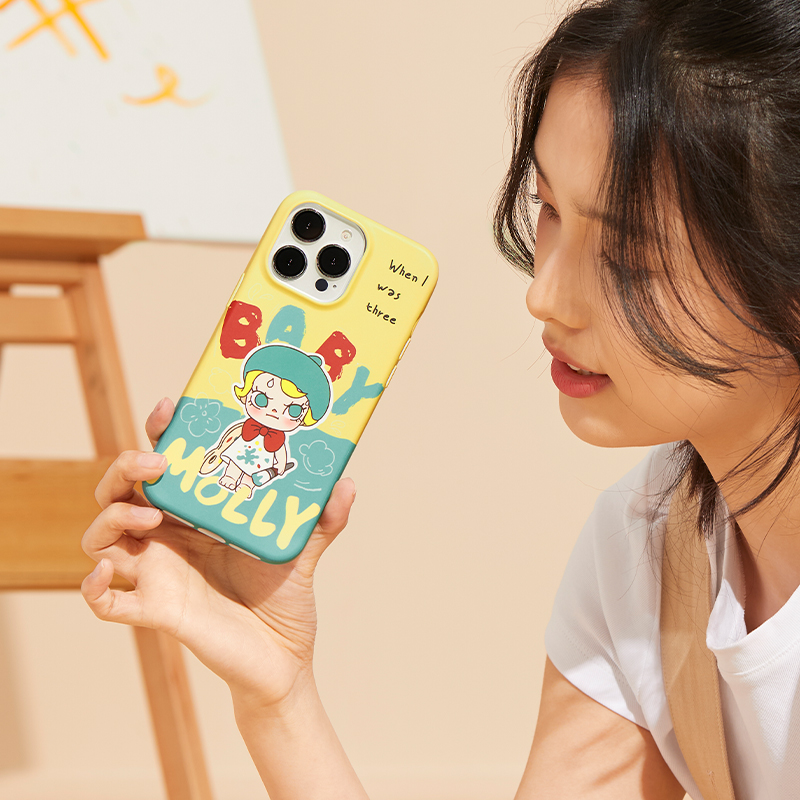 POP MART Baby MOLLY When I Was three!Series Action Figures - Phone Case for iPhone 15 Pro Max