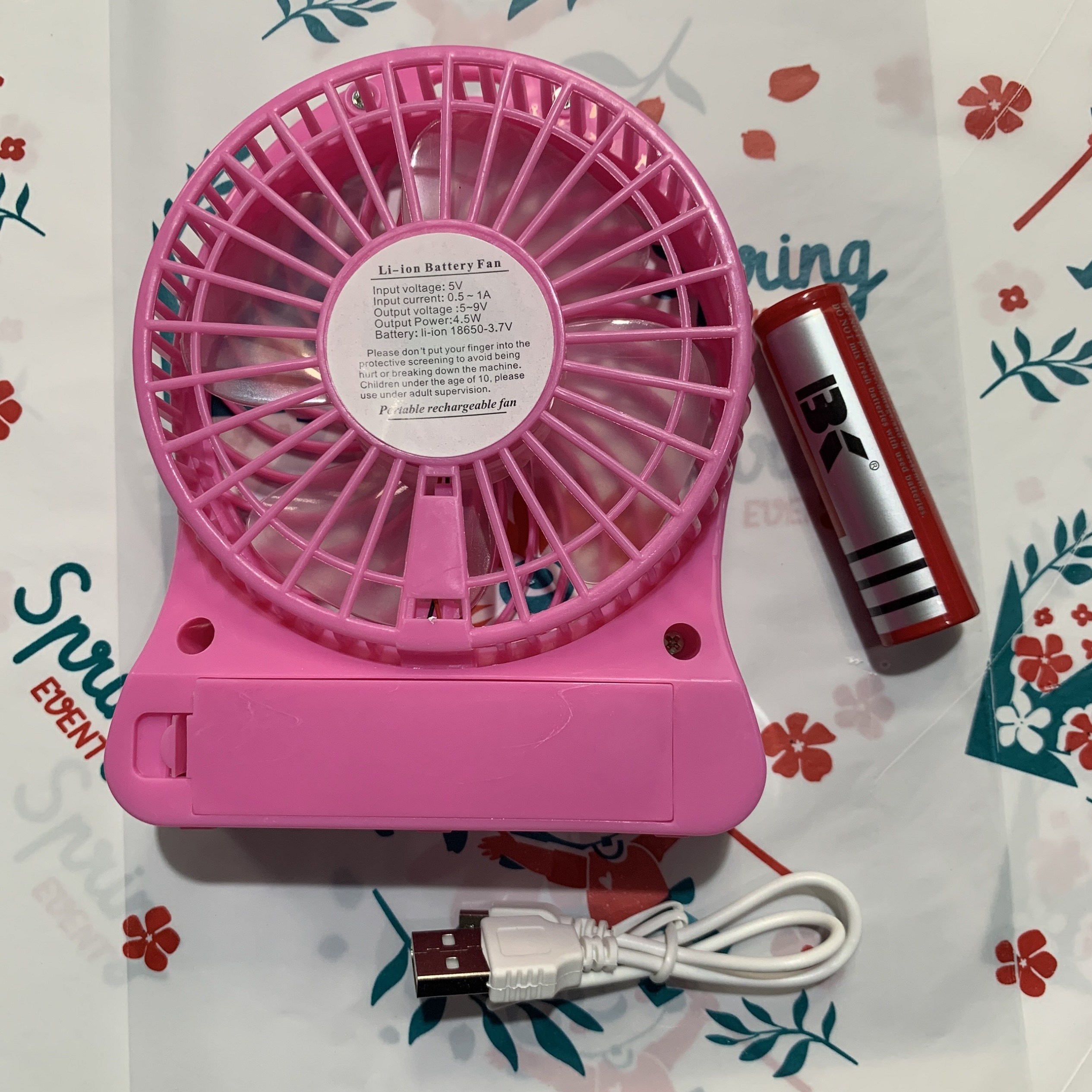 Quạt sạc 3 tốc độ siêu tốc VNR 95B (Xanh)