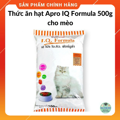 Thức ăn hạt Apro IQ Formula gói 500g cho mèo trưởng thành