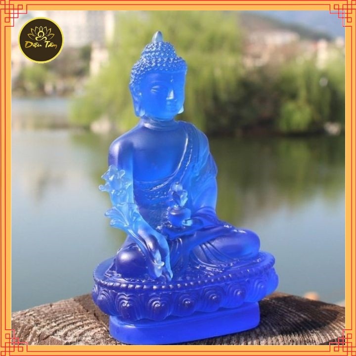 Tượng phật dược sư lưu ly cao 19.5cm