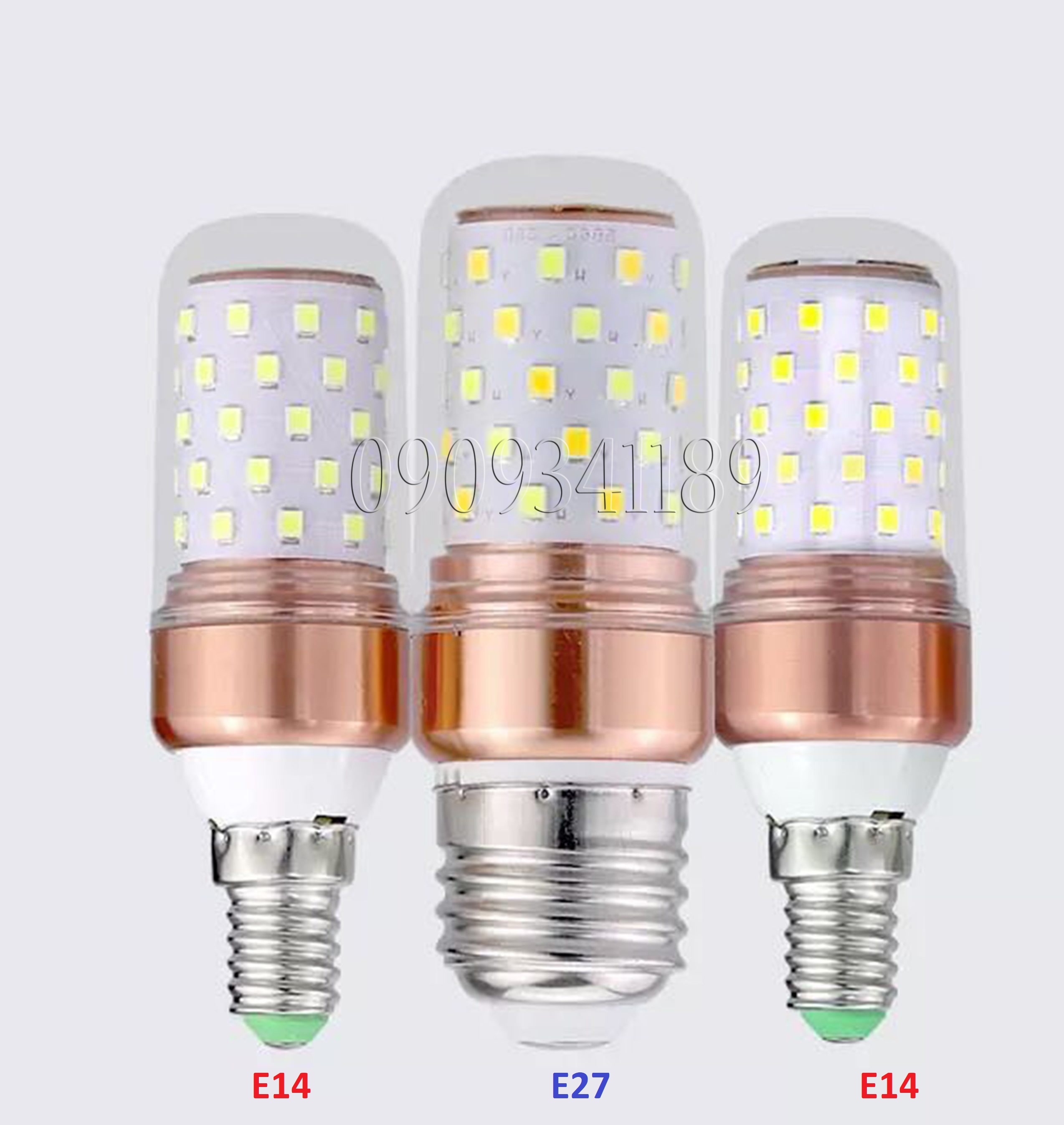 Bóng Đèn Led Bắp Siêu Sáng E14 E27 12W Ac 220V - 3 Chế Độ Sáng