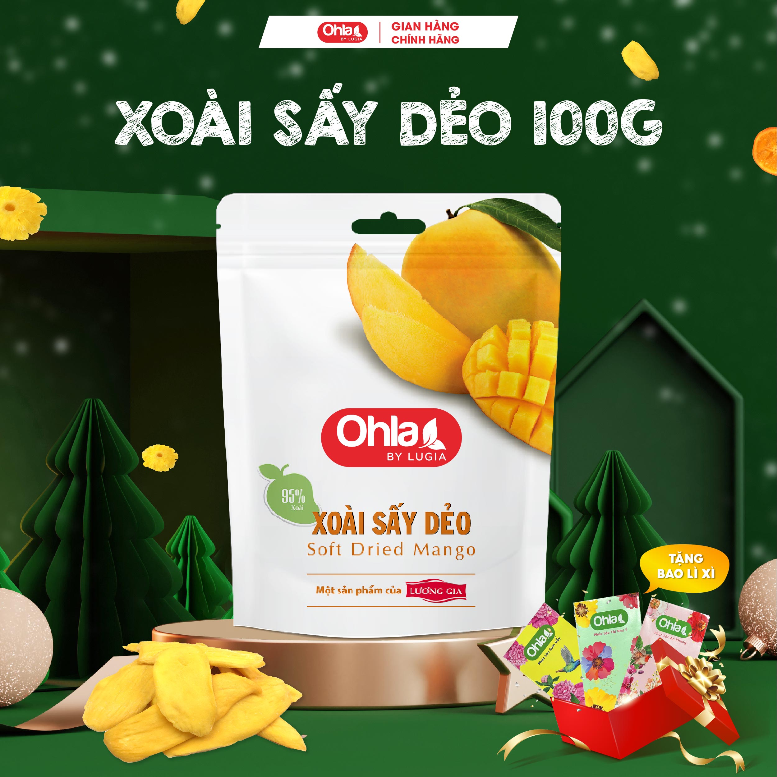 Xoài sấy dẻo Ohla loại 2 - 100g