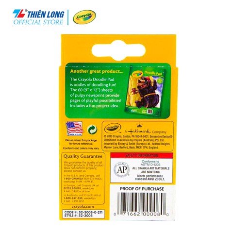 Bộ 64 sáp màu Crayola CRAYON 64 COLORS