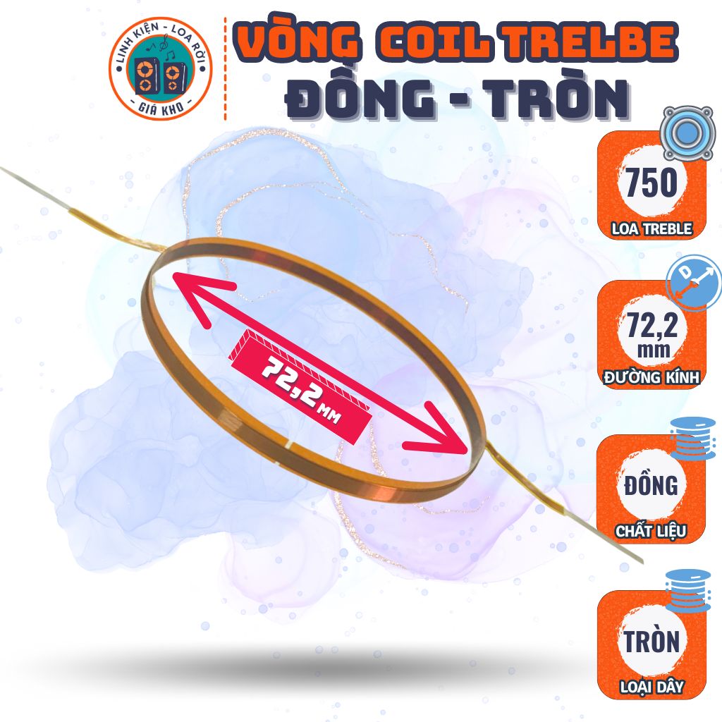 Vòng Coil dây Đồng, Tròn - Đủ kích thước Loa Treble 250 - 850