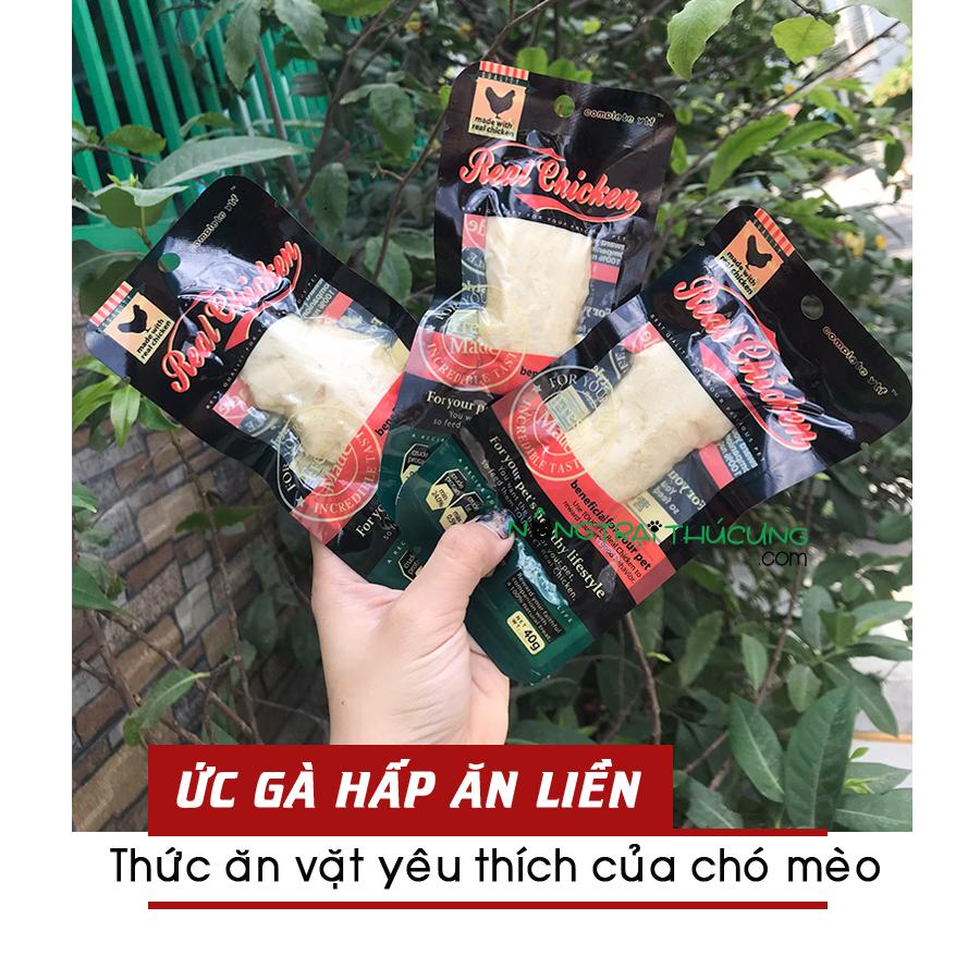 Ức gà hấp ăn liền cho mèo Real Chicken - 40gr - [Nông Trại Thú Cưng]