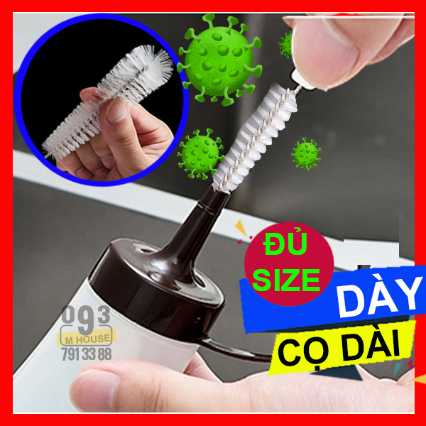 Combo 4 cọ rửa ống hút cọ rửa bình cây súc bình núm ty