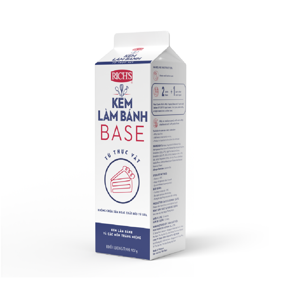 Kem Làm Bánh Rich's Whip Topping Base 907g [31018]