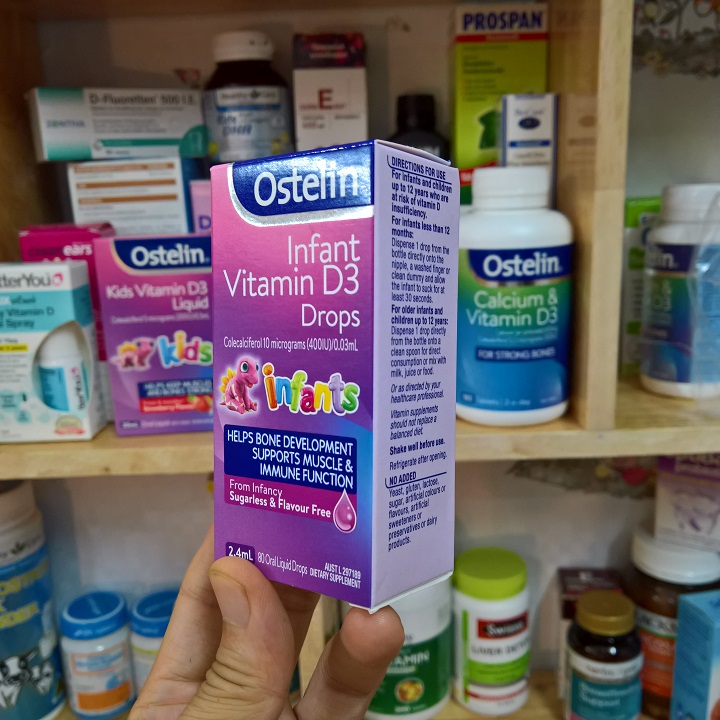 Ostelin Infant Vitamin D3 Drops 2,4ml (Vitamin D3 dạng giọt)