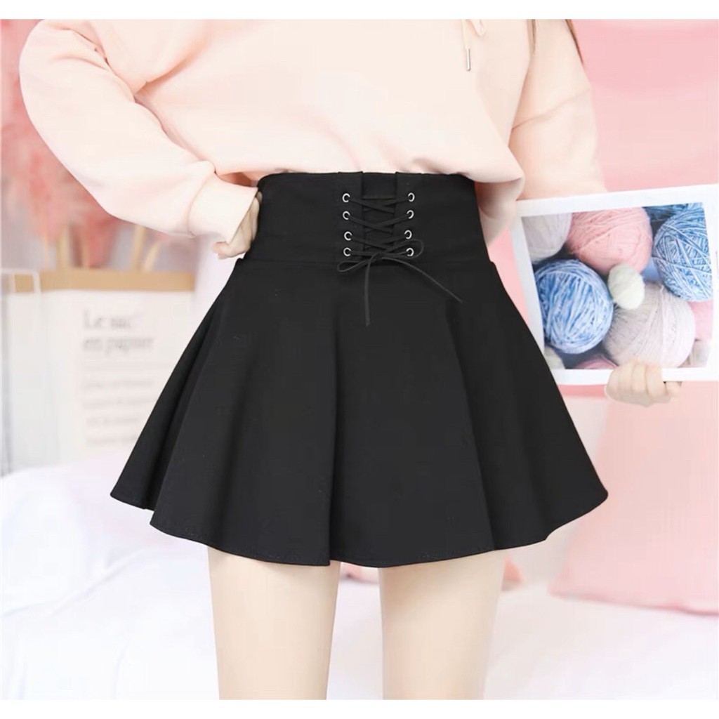 Chân váy xòe đan dây xinh xắn