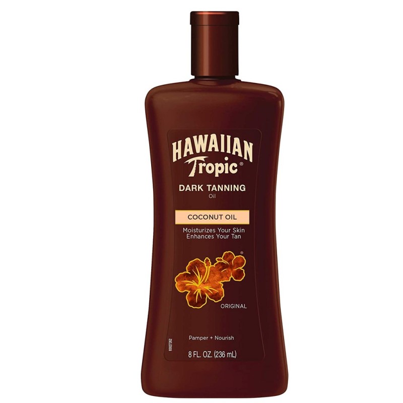 Dầu tắm nắng & dưỡng ẩm da Hawaiian Tropic Dark Tanning Sun Care Moisturizing Oil 236ml (Mỹ) nhập khẩu