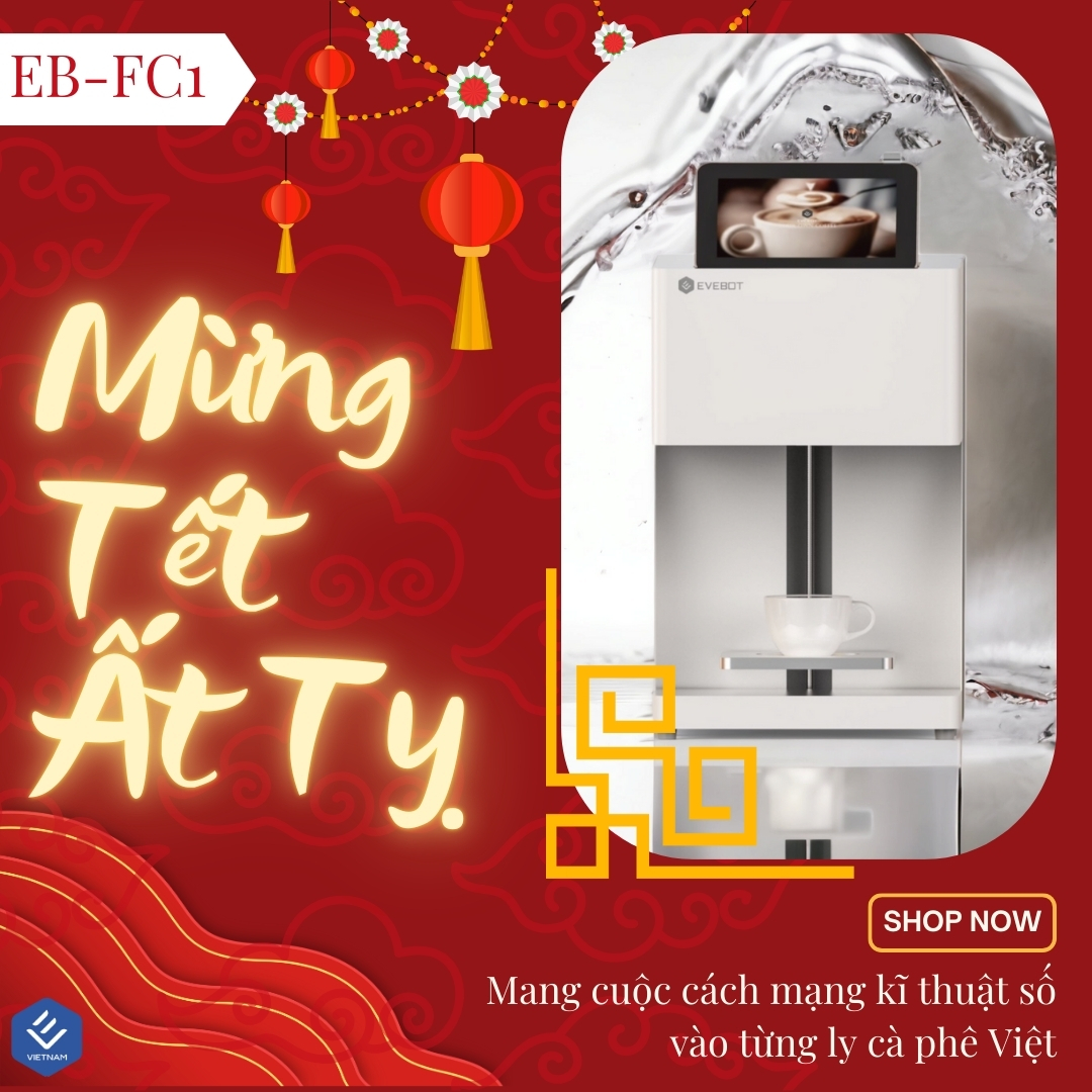 Máy In Bọt Cà Phê EVEBOT Model EB-FC1 Multicolor (BÁN CHẠY NHẤT)
