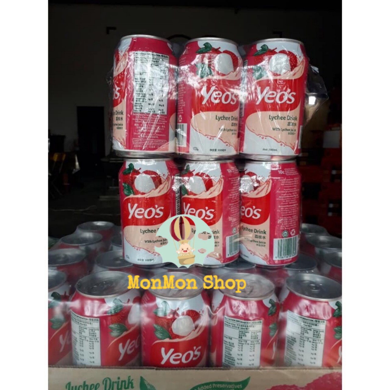 Lốc 6 lon nước trái vải Yeo’s (6 lon*300ml)