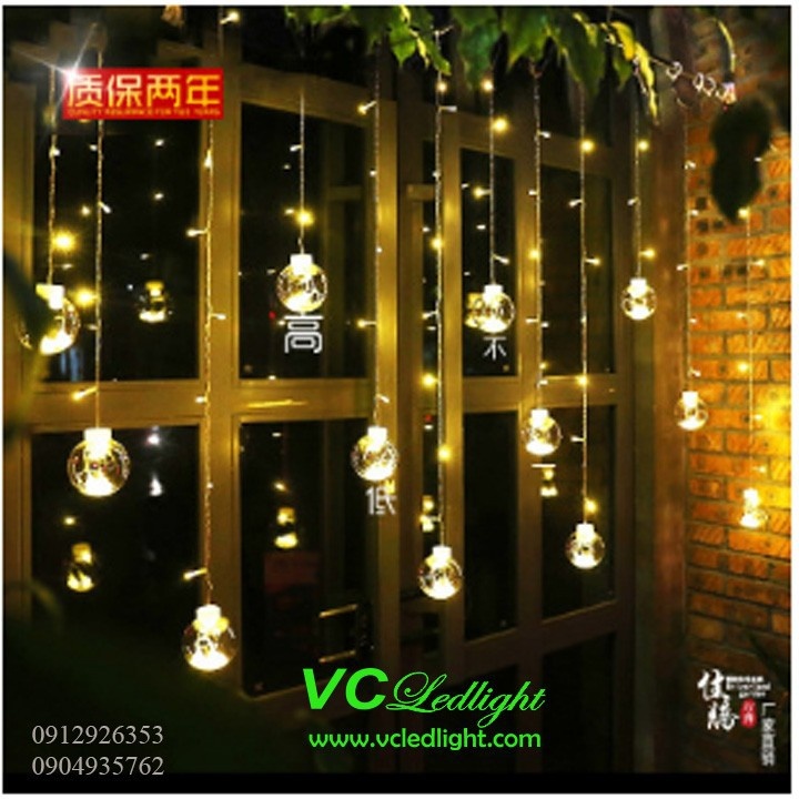 BỘ ĐÈN RÈM CẦU PHA LÊ MÀU VÀNG NẮNG