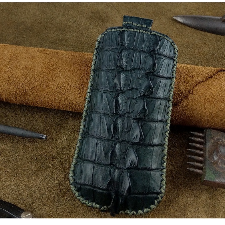 Bao da có dây rút Nokia 8800 handmade da cá sấu thật