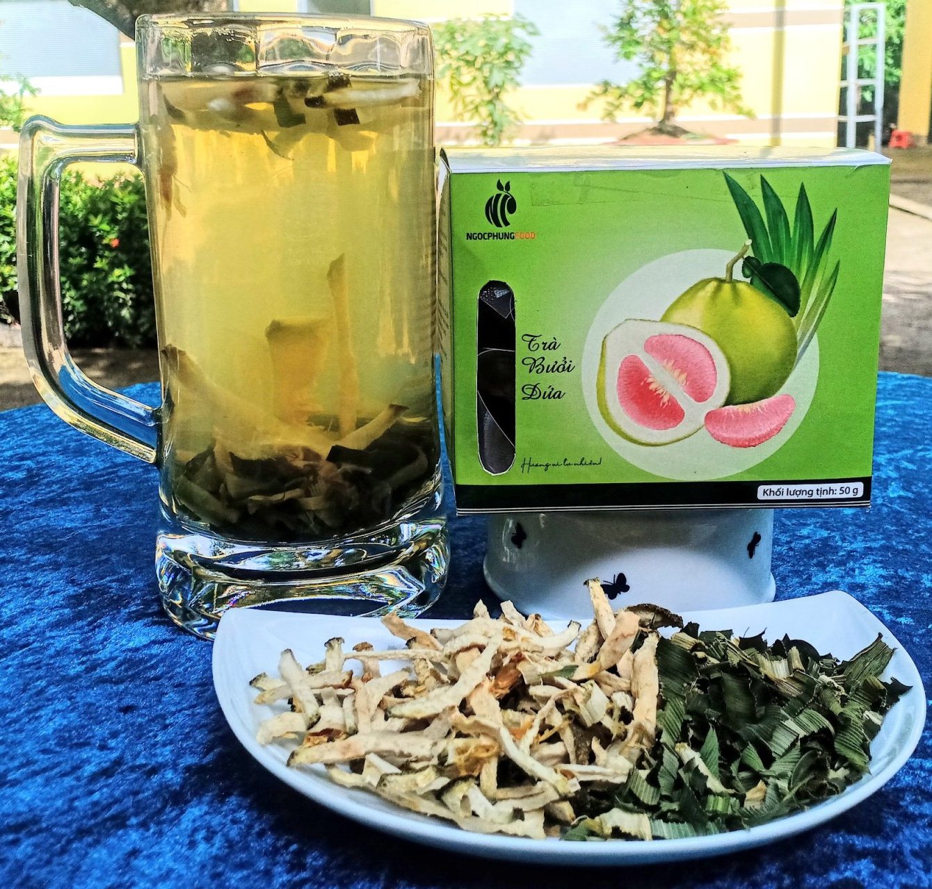 Trà Bưởi - Dứa (lá dứa)