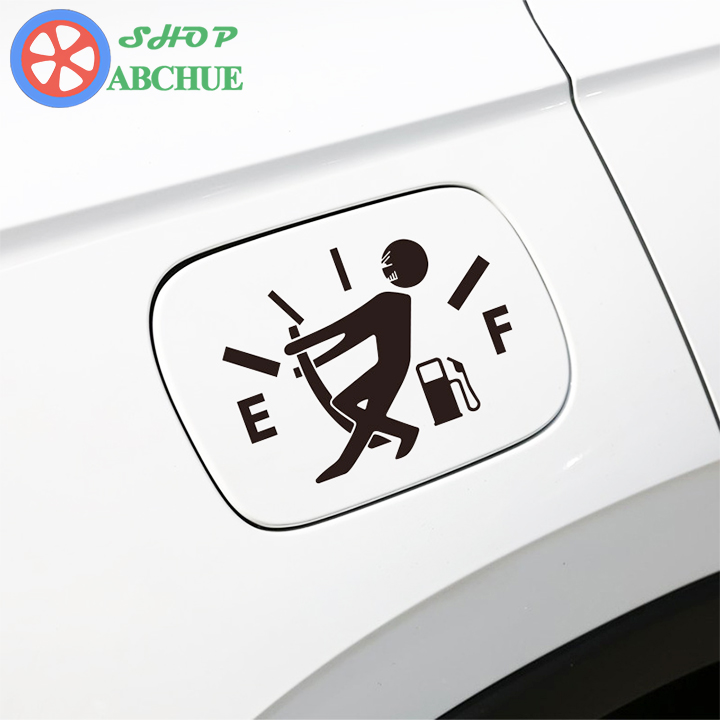 Decal Dán Nắp Bình Xăng Ô Tô Xe Hơi