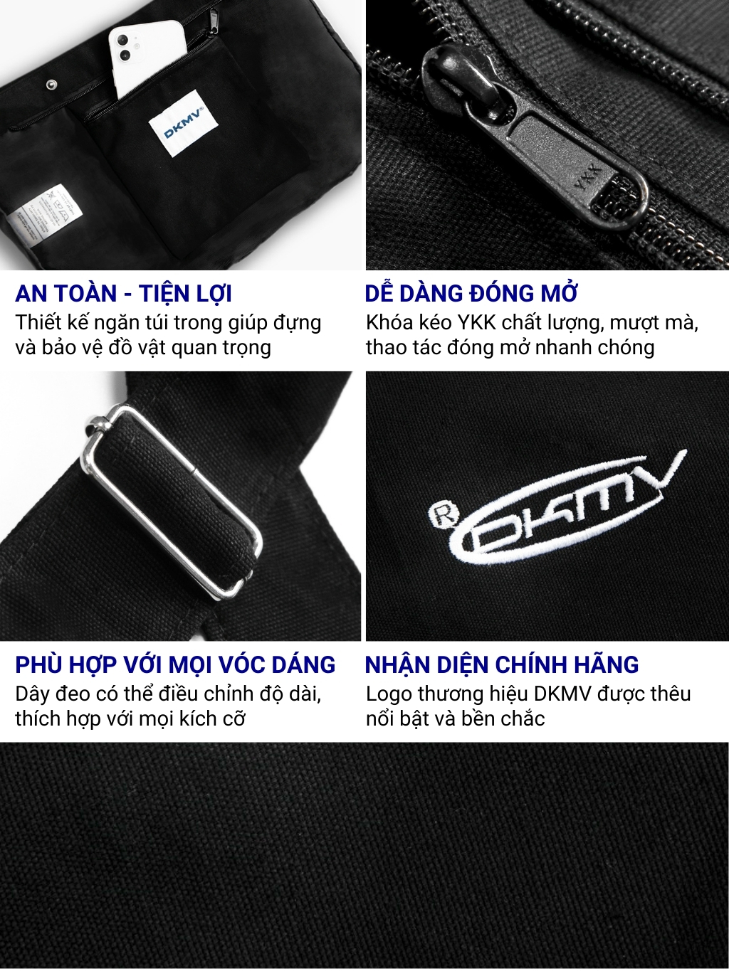 Túi đeo chéo đi học canvas cá tính Don't Kill My Vibe