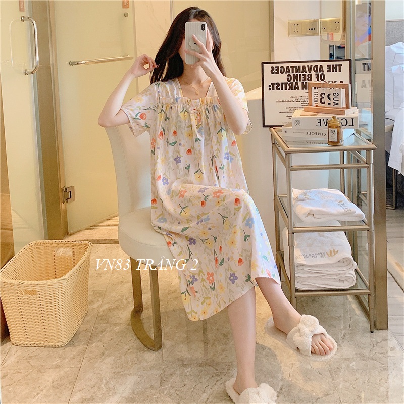 Váy Lanh Mặc Nhà Siêu Mềm Mát VN83