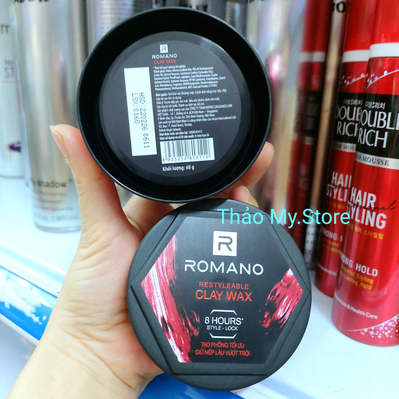 Wax vuốt tóc - Sáp tạo kiểu Romano 68g