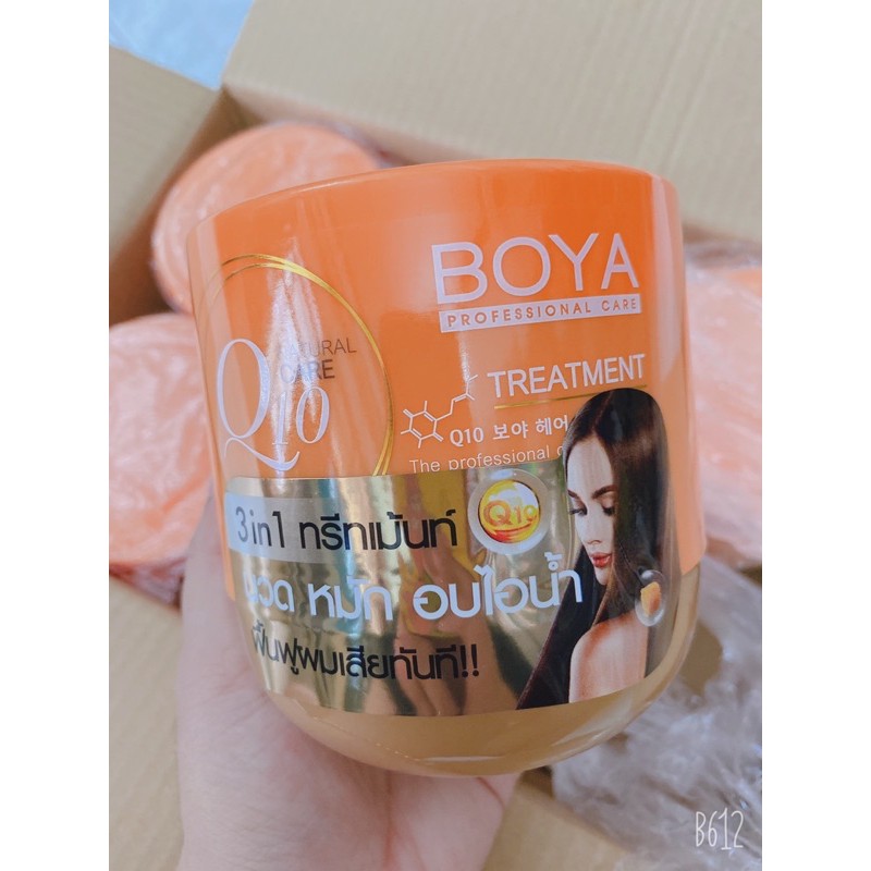 Kem ủ tóc boya hair treatment q10 thái lan 500g phục hồi tóc , giúp tóc suôn mượt óng ả sau 7 ngày