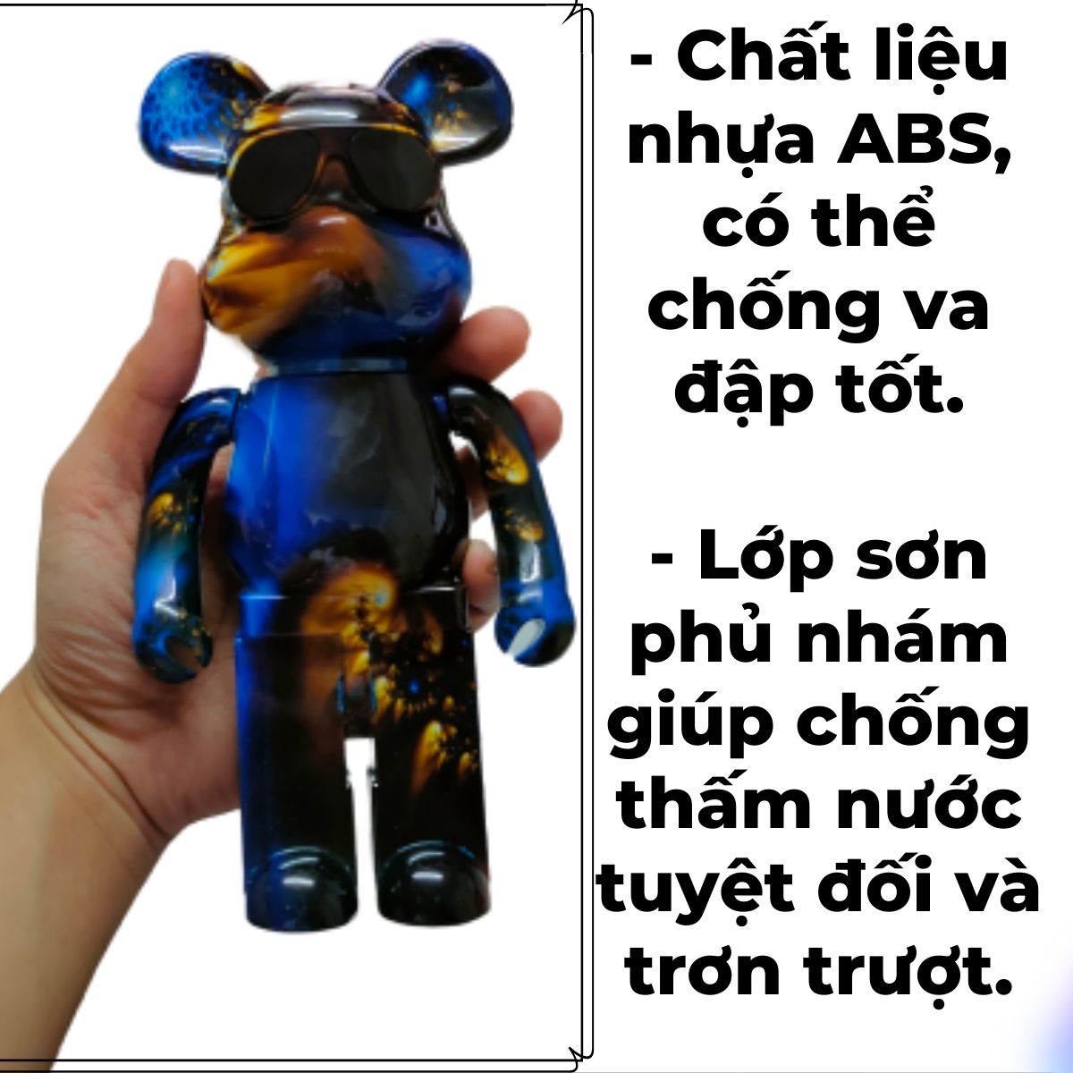 Loa Bluetooth B5+ Bearbrick Kaws B5 Plus Hình Gấu, Âm Thanh Sống Động, Nghe Nhạc Cực Hay