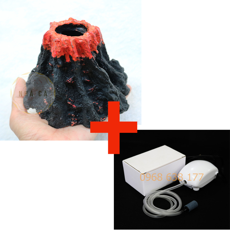SỦI OXY NÚI LỬA PHUN TRÀO - PHỤ KIỆN HỒ CÁ - SỦI TRANG TRÍ