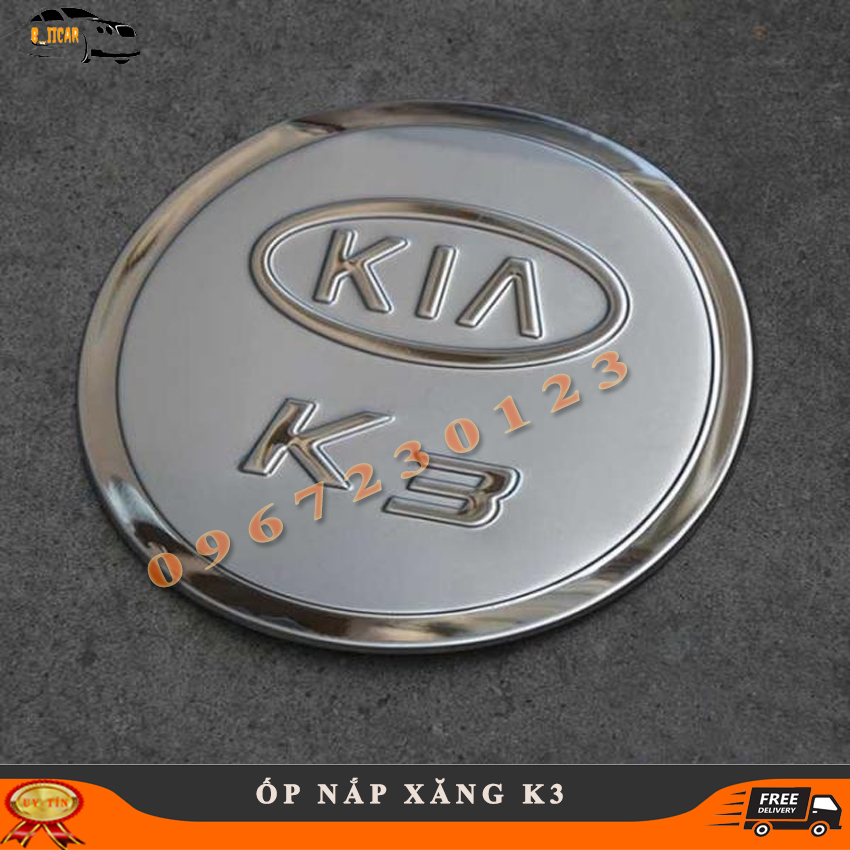 Ốp nắp Bình xăng Kia K3 inox