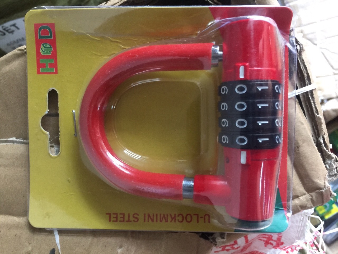 Ổ khóa mini 4 mã số cao cấp hình chữ U