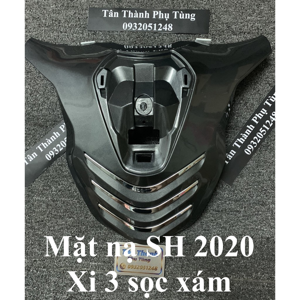 Mặt nạ SH 2020 kiểu 3 Sọc Xi màu Xám