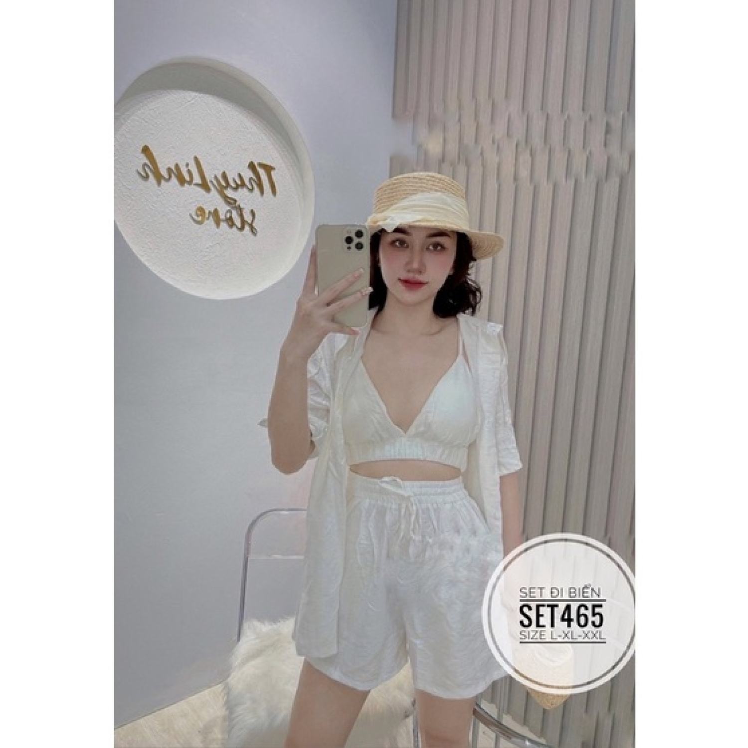 (60-90KG) MINSTORE BIGSIZE Set đi biển 3 chi tiết SET465