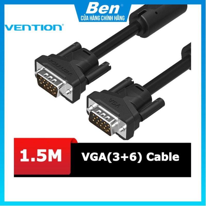 Bảng giá Cáp VGA tròn(3+6) Vention, dài 1,5m đến 10m Chính hãng Vention VAG-B04 Phong Vũ