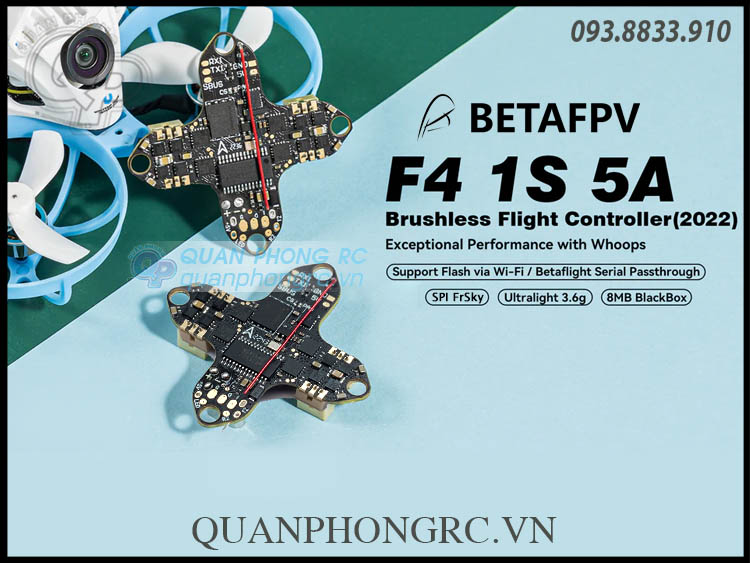 BETAFPV F4 1S 5A AIO Brushless Flight Controller (Serial ELRS 2.4G / SPI Frsky V3.0)