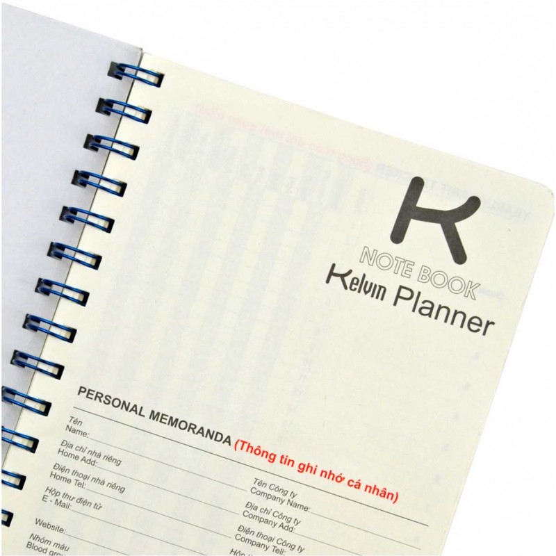 [HCM]SỔ KẾ HOẠCH PLANNER LÒ XO KÉP A5 724G/M2 MS: 945