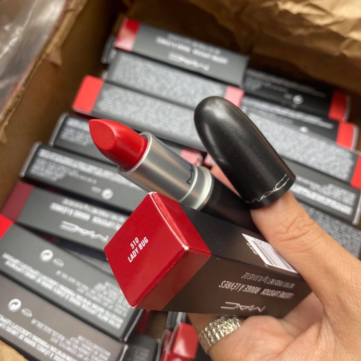 [HCM](Auth) Son Mac 510 Lady Bug màu đỏ hồng